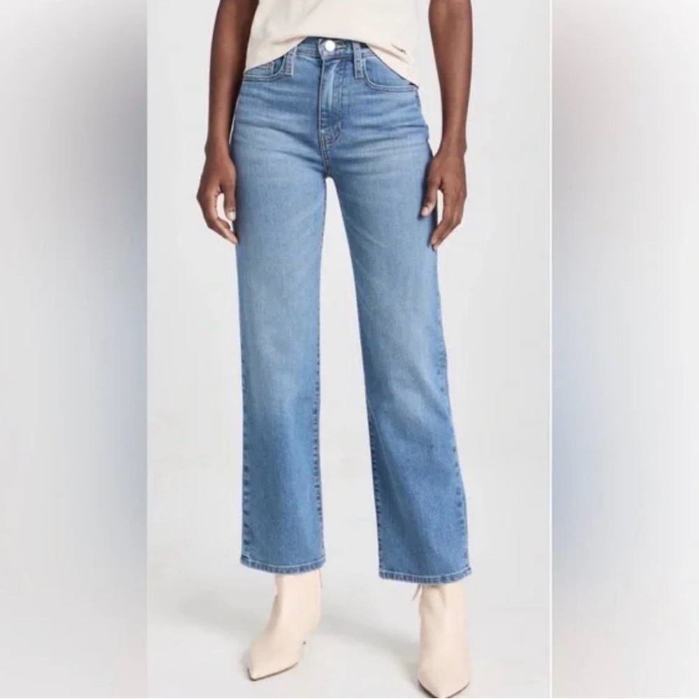 Frame Denim Le Jane Crop Northville Women's Straight High Waist Blue Jeans - 30 - Picture 2 of 7